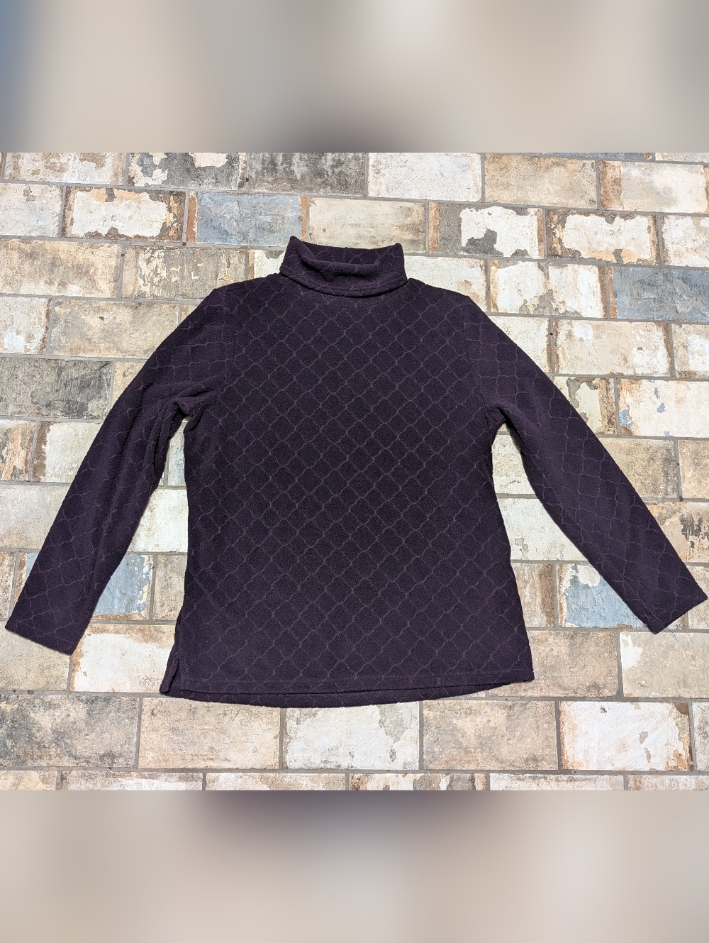 Croft & Barrow Women’s Medium Purple Fleece Pullover Polyester Top Soft M